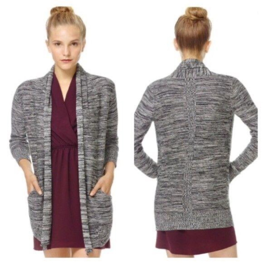 Aritzia Wilfred Flaubert Cardigan Sweater Heathered Gray Cashmere Silk (Size XS)